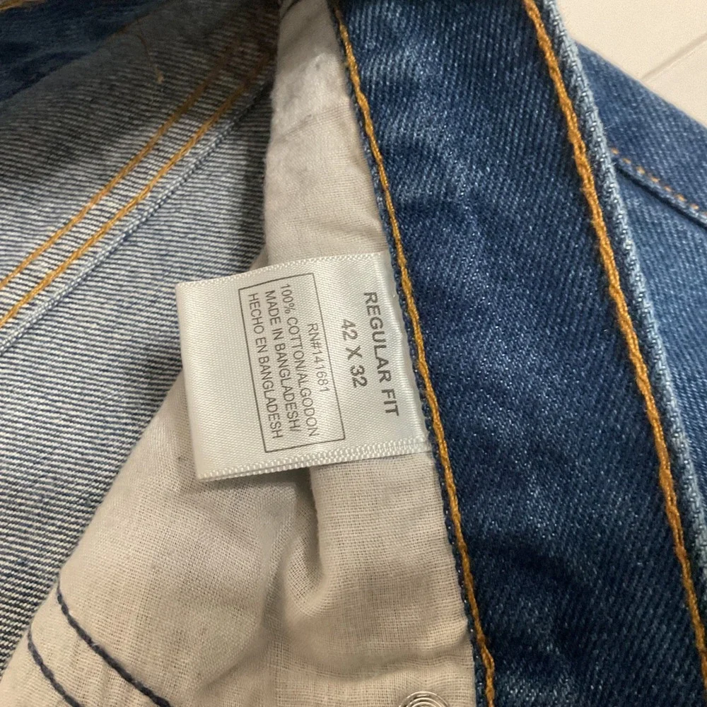 Architect Workman's Regular Fit Jeans 42x32 Blue Straight Leg Denim